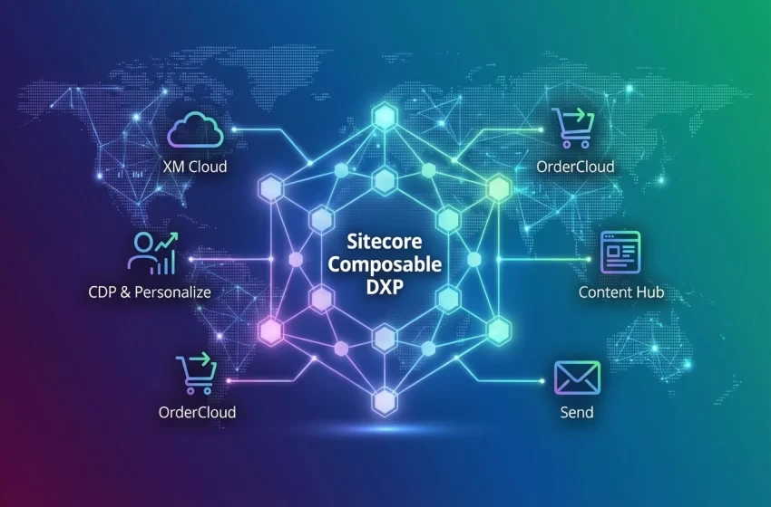Architecture overview of Sitecore DXP and XM Cloud