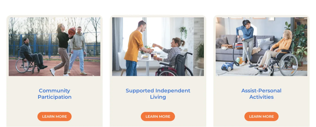 Utmost Solutions WA service cards for community participation, Supported Independent Living and personal activities