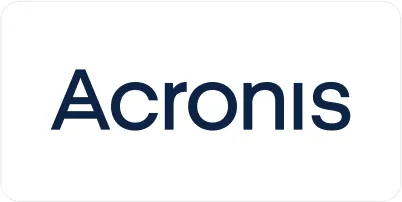 Acronis backup logo for data protection, cloud storage, cybersecurity, and disaster recovery services.