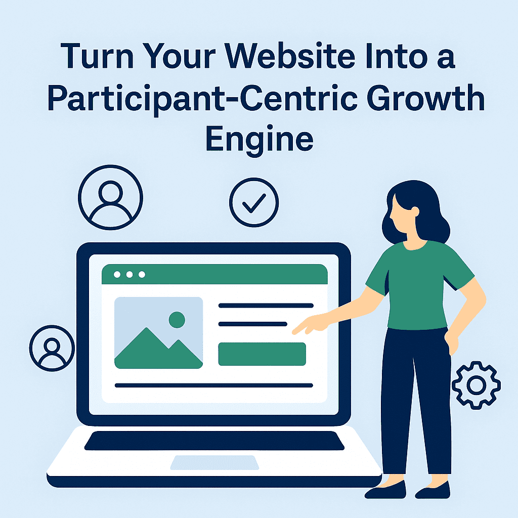 NDIS Business Growth: How Providers Can Scale in 2026 2 Illustration of a laptop screen showing a user-friendly NDIS website with accessibility icons.