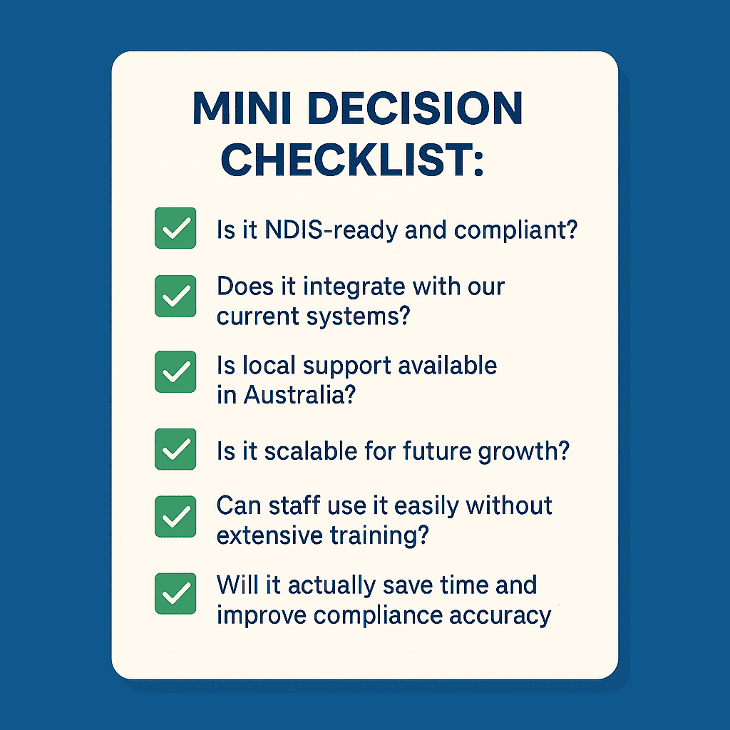 ERP for NDIS Providers: Best Systems, Key Features and What to Look for 5 ERP for NDIS providers mini checklist