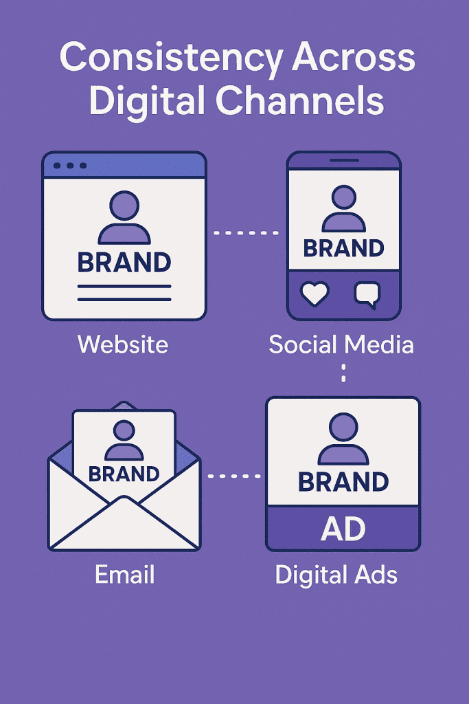 Infographic of NDIS Brand Consistency Framework across channels”