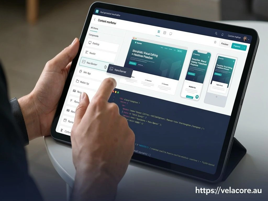 Person using tablet for content marketing