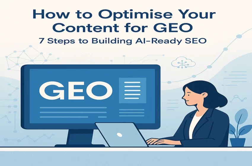 How to optimise your content for GEO: a step-by-step guide 1 How to optimise your content for GEO: a step-by-step guide