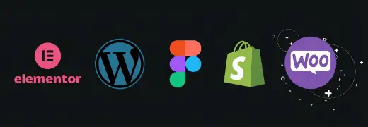 WordPress, Elementor, Shopify, Figma, WooCommerce