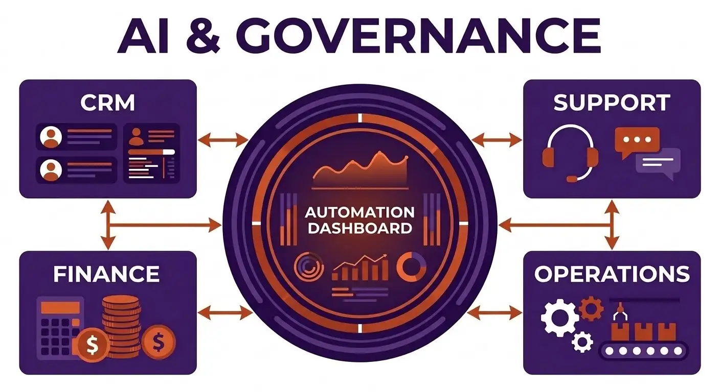 What We Do 6 Illustration representing AI engineering and governance services