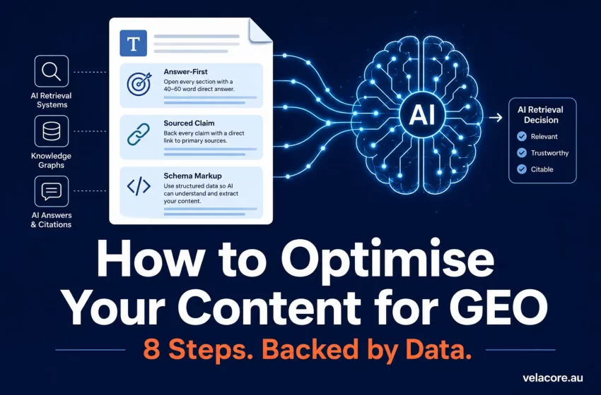 How to Optimise Content for GEO: A Step-by-Step Implementation Guide 1 How to Optimise Content for GEO: A Step-by-Step Implementation Guide