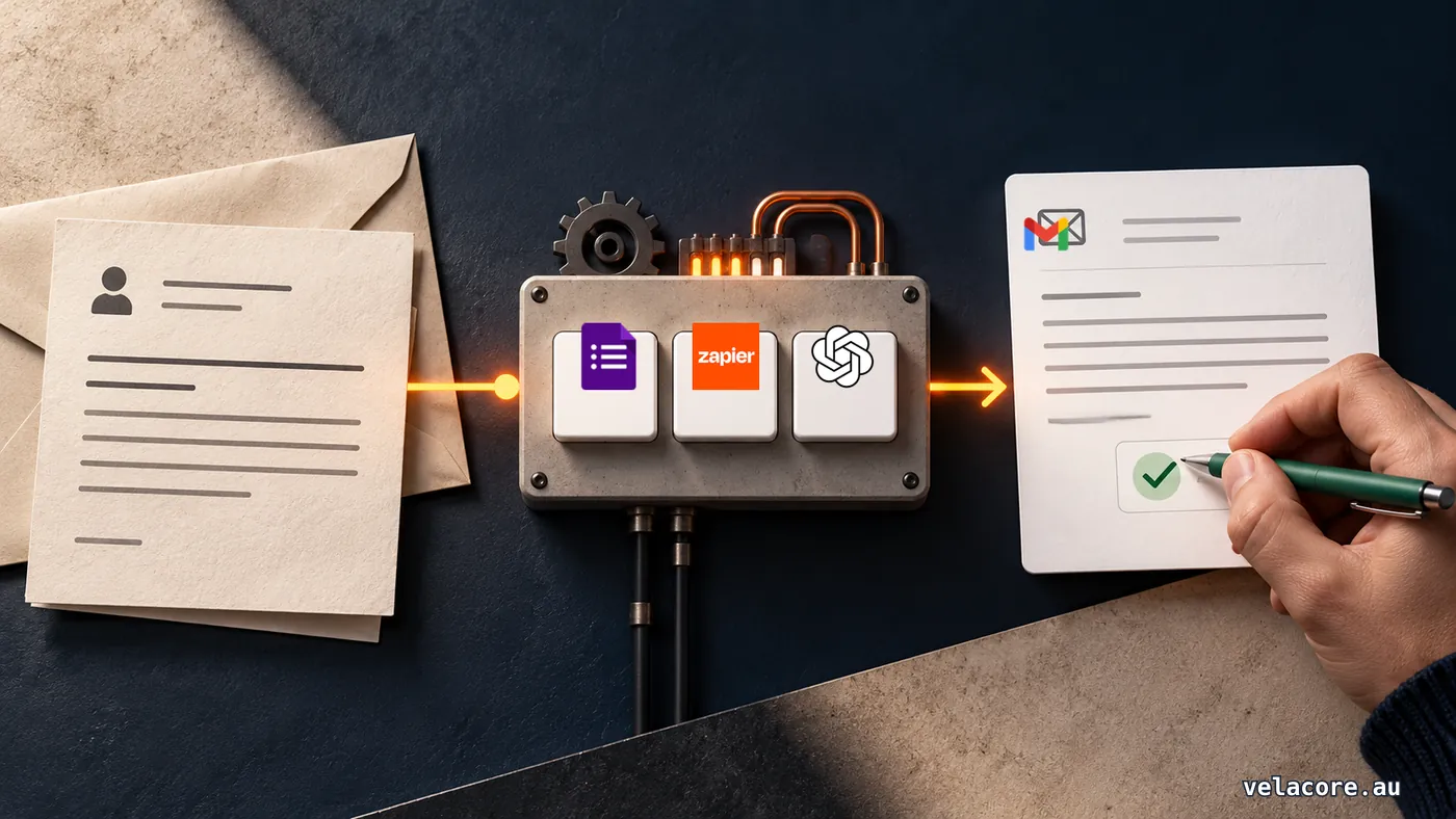 Automate customer enquiries with AI using Google Forms, Zapier, OpenAI and Gmail before human approval
